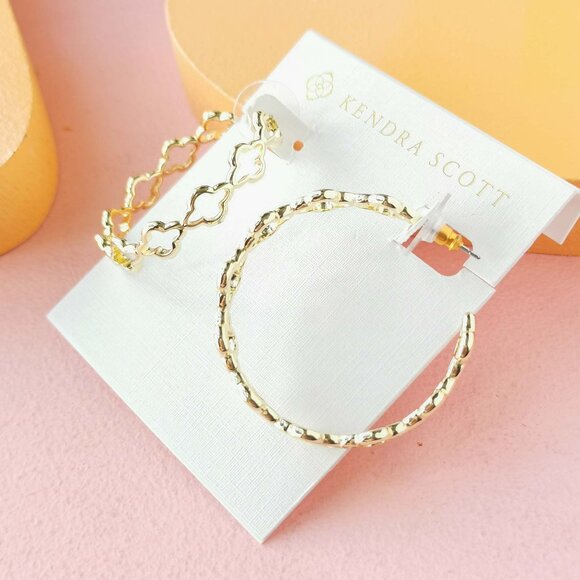 Kendra Scott - Abbie Gold Hoop Earrings - NEW - Picture 3 of 3
